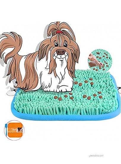 Honesy Snuffle Mat for Dogs 17 x 21 Dog Snuffle Mat Encourages Natural Foraging Skills and Stress Relief Dog Mental Stimulation Toys,Easy to Fill Machine Washablegreen Emerald Green