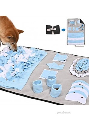 Juqiboom Pet Snuffle Mat for Small Medium Dogs and Cats Encourages Natural Foraging Skills for Pets Interactive Dog Toy Slow Feeder Puzzle Toy Activity Feeding Mat for Stress & Anxiety Relief