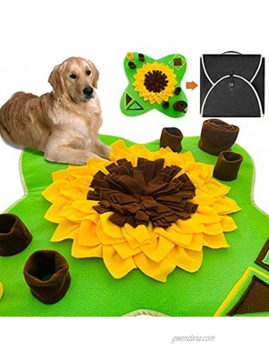 PetFun Dog Snuffle Mat for Feeding Hunting Foraging Dogs Nosework Training Smell Toys-Treat Interactive Puzzle Dispenser Slow Feeder Mat & Feed Game- Machine Washable
