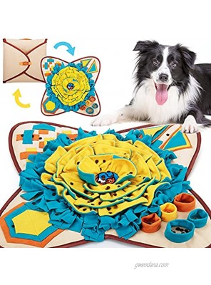 TOTARK Upgrade Snuffle Mat for Dogs Interactive Dog Puzzle Toy for Boredom Dog Feeding Mat for Nose Training Encourages Natural Foraging Skills Pet Snuffle Mat for Small Medium Dogs Pupppy