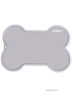 UPSKY Dog Cat Food Mat Large 22 x 16 Non-Slip Pet Dog Feeding Mat Waterproof Silicone Dog Food Tray Bone-Shaped Easy to Clean Dog Cat Placemat