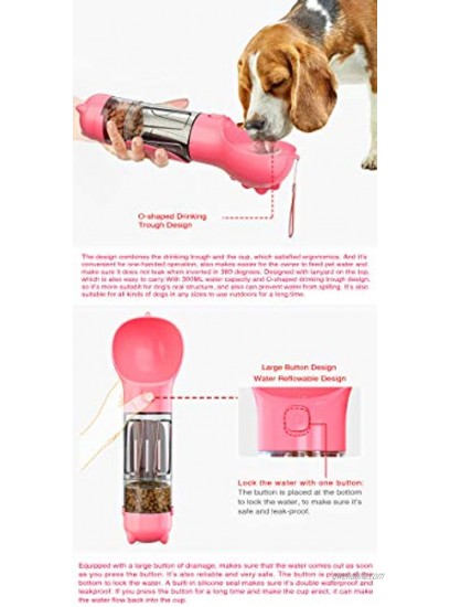 Cat and Dog Universal Travel Cup Kettle Water Dispenser Multi Function pet accompanying Cup pink