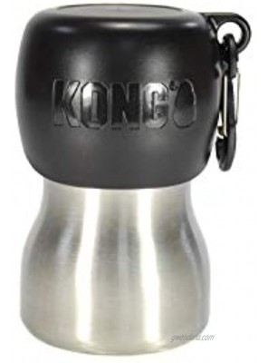 KONG H2O Stainless Steel Dog Water Bottle & Pet Travel Bowl 9.5 oz
