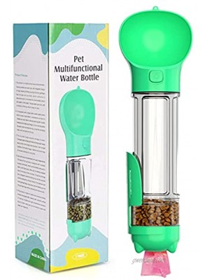 MGLDSJT 4 in 1 Portable Dog Water Bottles for Walking Leak Proof Puppy Water Dispenser with Drinking Feeder for Pets Outdoor Walking Hiking Travel