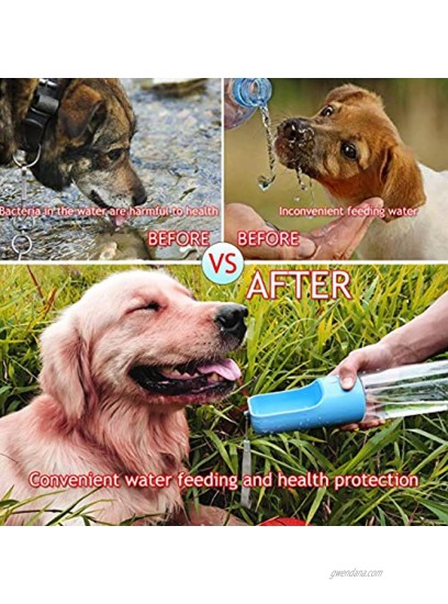 Sofunii Portable Dog Water Bottle Outdoor with 1 Roll Poop Bag