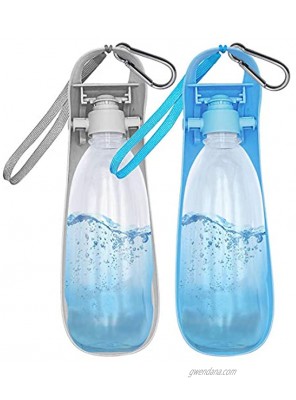 Vannon 2021 Upgrade Version Dog Water Bottle for Walking 19oz Portable Dog Travel Water Bottle Dispenser with Foldable Drinking Cup Bowl Leak-Proof & BPA Free Pet Water Bottle Grey