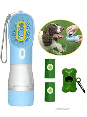 YIMUPETUS Portable Dog Water Bottle 2 in 1 Pet Dog Water Bowl Dispenser for Travel Hiking Walking w Dog Waste Bag & Waste Dispenser