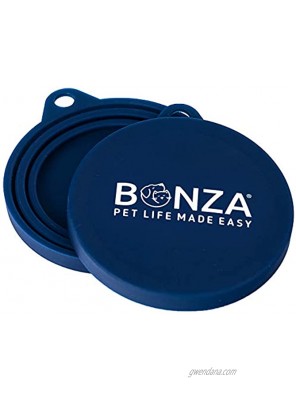 Bonza Pet Food Can Covers Set of 2 Universal Silicone Can Covers for Pet Food Cans Food Safe BPA Free Dishwasher Safe. Loose Fit Lids Easy to Place On and Remove.