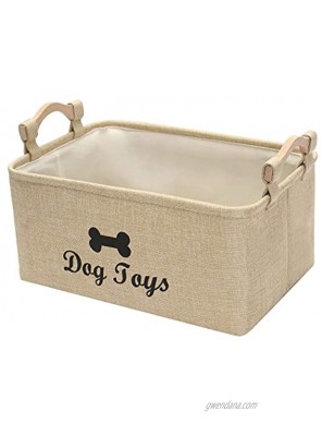 Brabtod Pet Toy and Accessory Storage Bin Perfect Organizer Storage Basket for Pet Toys Blankets Leashes and Food