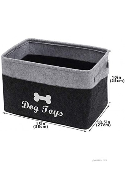 Geyecete Dog Toys Storage Bins Pet Toy and Accessory Storage Bin Organizer Storage Basket for Pet Toys Blankets Leashes and Food