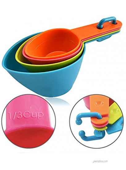 Lainrrew Pet Food Scoop Plastic Measuring Cup Set Utility Kitchen Scoops for Dog Cat Food