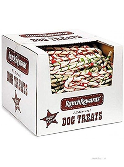 Ranch Rewards 250-Piece Raw Hide Candy Cane Bulk Box