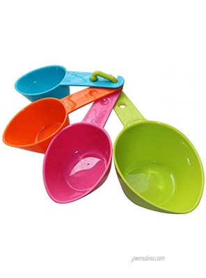 Rypet Pet Food Scoop Measuring Cups and Spoons Set Plastic for Dog Cat and Bird Food Random Color