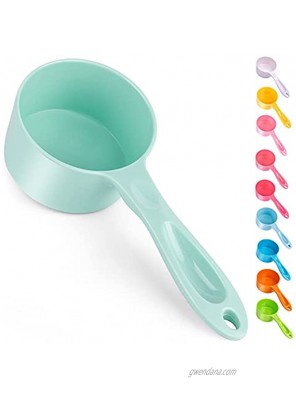 SUPER DESIGN Sturdy Melamine Food Scoop for Dogs Cats Birds Measuring Cup Long Comfortable Handle