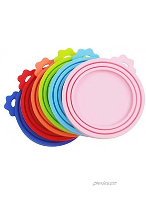 Yobbai 6 pack Pet Food Can Lids Food Safe BPA Free & Dishwasher Safe Can Covers Most Standard Size Dog and Cat Can Tops