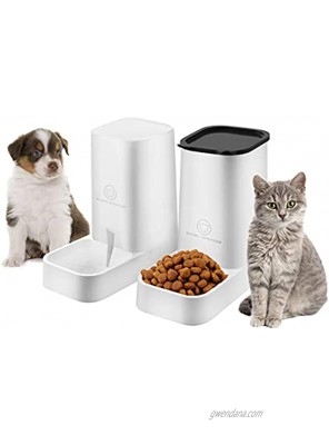 Dog or Cat Automatic Feeder Water Dispenser Set Food Bowl Cat Food Container for Small Medium and Large Cats and Dogs Food and Water Distribution2 PCS
