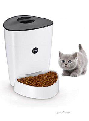 isYoung Automatic Cat Feeder 4L Smart Pet Feeder for Cat & Dog 6 Meal LCD Display with Timer Programmable Portion Control Battery Plug-in Power