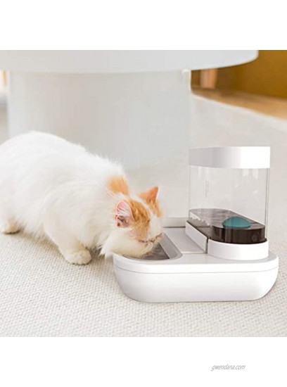 Large Capacity 1.5L Pet Automatic Water Dispenser Food and Water Double Bowl Non-Slip Removable Automatic Water Dispenser Energy Saving Water Dispenser Suitable for Cats Small Dogs.