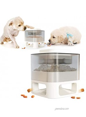 Pet Dog Slow Feeder Food Catapult Dispenser Puzzle Training Toys Feeding Device for Small Medium Large Dog Pets White