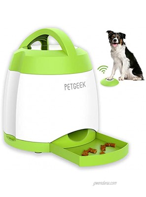 PETGEEK Interactive Dog Treat Toy Automatic Dog IQ Training Treat Dispenser with Remote Control Pet Feeder for Indoor or Outdoor Play ABS Safe Material Dog Toy
