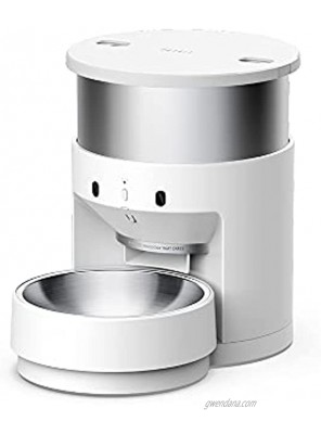 PETKIT Automatic Stainless Steel Dogs Cats Feeder Auto-Rotate Bowl Programmable Portion Control 5-200g per Meal & 20s Voice Recorder Pets Smart Dispenser for Medium Large Dogs Cats -5L