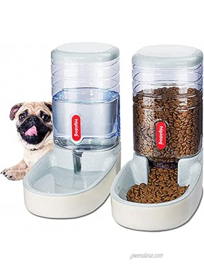 Pets Gravity Food and Water Dispenser Set,Small & Big Dogs and Cats Automatic Food and Water Feeder Set,Double Bowl Design for Small and Big Pets