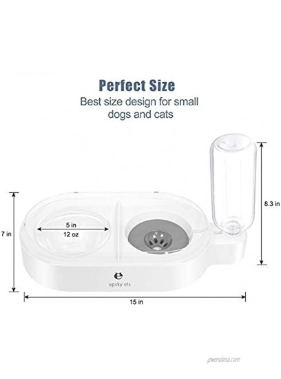 UPSKY Cat Dog Bowls Elevated Cat Food Water Bowls Detachable Dog Glass Feeder Bowl Cat Water Dispenser No-Spill Cat Food Water Bowls Set for Cats and Small Dog