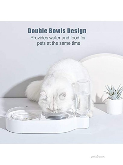 UPSKY Cat Dog Bowls Elevated Cat Food Water Bowls Detachable Dog Glass Feeder Bowl Cat Water Dispenser No-Spill Cat Food Water Bowls Set for Cats and Small Dog