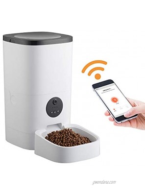 Yescom Automatic Pet Feeder 6L Smart APP WiFi Food Dispenser 1080P Camera 10s Voice Recorder Timer Control Dog Cat Bowl