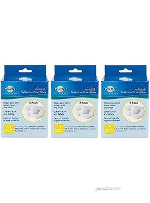 PetSafe Drinkwell 3 Pack of Replacement Foam Filter for 360 Lotus Pet Fountain 2 Filters Per Pack