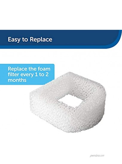 PetSafe Drinkwell Replacement Foam Filters Compatible with PetSafe Ceramic and Stainless Steel Pet Fountains for Water Dispensers 2 Pack PAC00-13711