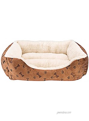 Animals Favorite New Rectangle Pet Bed with Dog Paw Print