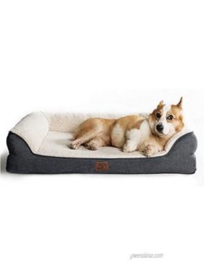 Bedsure Orthopedic Memory Foam Dog Bed for Medium Dogs Waterproof Dog Beds Medium Washable Pet Sofa Beds with Removable Cover & Waterproof Liner 7 inches Height Couch for Medium Dogs up to 50 lbs