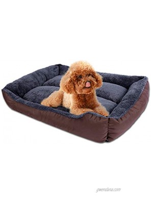 Domaker Dog Bed Cushion Bed for Medium and Large Dogs,Rectangle Self Warming Machine Washable Safety Comfortable Pet Bed for Dogs or Cats,31.5"×23.6"