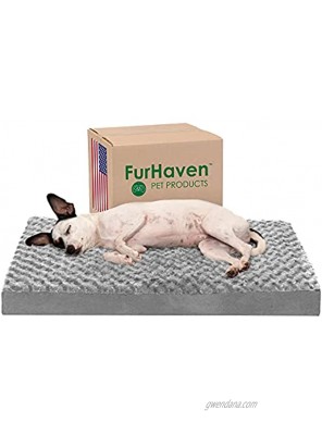 Furhaven Pet Sofa-Style Dog Pillow Bed & Traditional Orthopedic Foam Mattress Dog Bed for Dogs & Cats Multiple Styles Sizes & Colors