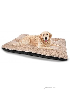 JOEJOY Dog Bed Crate Pad Ultra Soft Calming Washable Anti-Slip Mattress Kennel Crate Bed Pad Mat 24 30 36 42 Inch for Large Extra Large Medium Small Dogs and Cats Sleeping Anti-Slip Dog Cushion
