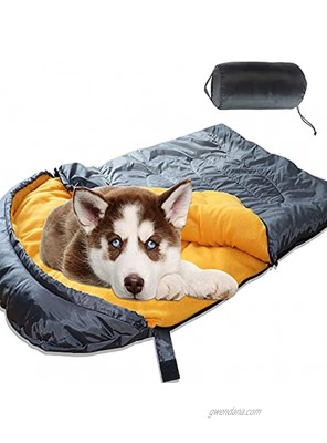 Lifeunion Dog Sleeping Bag Waterproof Warm Packable Dog Bed for Travel Camping Hiking Backpacking Grey+Orange