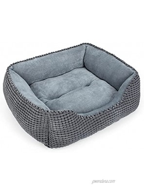 MIXJOY Dog Bed for Large Medium Small Dogs Rectangle Washable Sleeping Puppy Bed Orthopedic Pet Sofa Bed Soft Calming Cat Beds for Indoor Cats Anti-Slip Bottom with Multiple Size