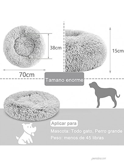 AI EN JIU Dog Bed Cat Bed Super Soft Faux Fur Washable Donut Pet Bed for Dog Puppy Cat Anti-Slip & Water-Resistant Bottom Keep Warm and Improved Sleep