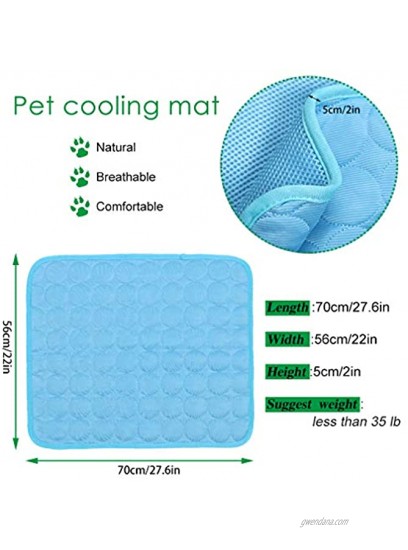 Cooling Mat Pad for Dogs Cats Ice Silk Mat Cooling Blanket Cushion for Kennel Sofa Bed Floor Car Seats Cooling