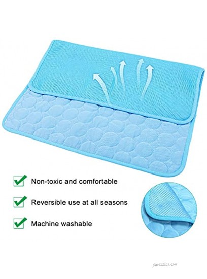 Cooling Mat Pad for Dogs Cats Ice Silk Mat Cooling Blanket Cushion for Kennel Sofa Bed Floor Car Seats Cooling