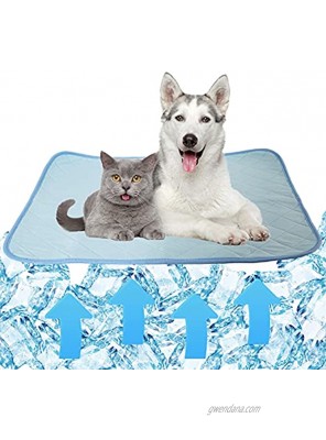 Do4Pets Pet Cooling Pad Dog Summer Sleeping Mat Pet Cats Cooling Blanket Sleep Cushion Cool Mat for Cats and Dogs XL 47"x27.5" Blue