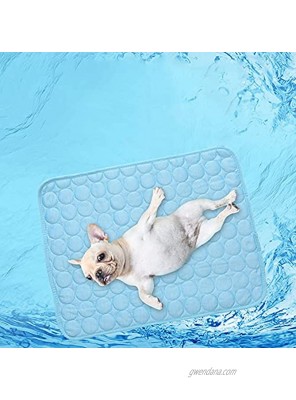 Dog Cooling Bed Mat Soft Slipcover Breathable Pet Cooling Mat for Kennel Dog Cool Bed Liner Blanket for Small Medium Large Dogs 15.7x19.7 Light Blue