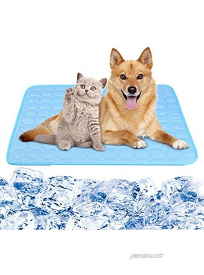 Dog Cooling Mat Ice Silk Pet Cooling Mat,40''× 28''Large Cooling Mat for Dogs,Washable and Reusable Waterproof Bottom,Keep Cooling for Pets at Home Or Outdoor