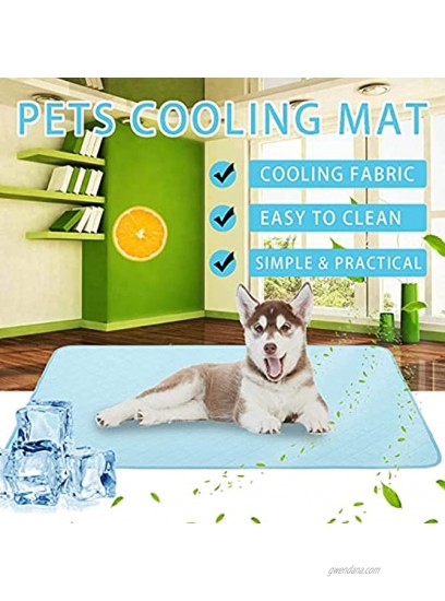 Dog Self Cooling Pad Mat Summer Reusable Pee Pads for Dogs Self Cool Feeling Washable Pads Waterproof Blanket & Non Slip Bottom for Small Medium Large Pets Size of XL28x47.5 inches