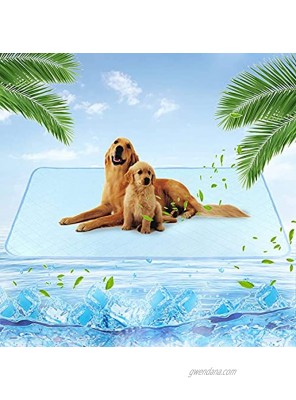 Dog Self Cooling Pad Mat Summer Reusable Pee Pads for Dogs Self Cool Feeling Washable Pads Waterproof Blanket & Non Slip Bottom for Small Medium Large Pets Size of XL28x47.5 inches