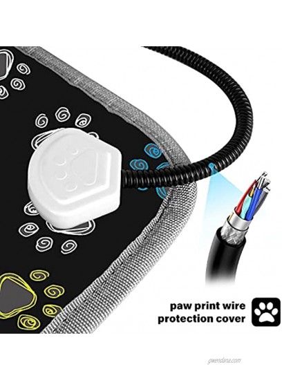 Furrybaby Pet Heating Pad Waterproof Dog Heating Pad Mat for Cat with 5 Level Timer and Temperature Pet Heated Warming Pad with Durable Anti-Bite Tube Indoor for Puppies Dogs Cats