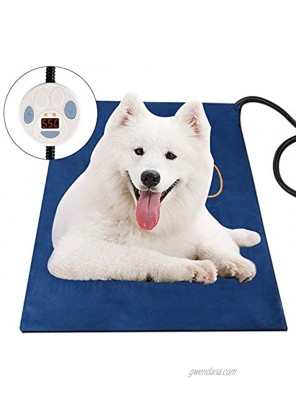 jiaboyu Pet Heating Pad Upgraded Dog Cat Electric Heating Pad Waterproof Adjustable Warming Mat Pet Heat Blanket with Chew Resistant Steel Cord
