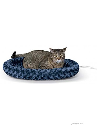 K&H Pet Products Thermo-Kitty Fashion Splash Heated Cat Bed With Orthopedic Foam Base and Over-Stuffed Bolsters Machine Washable Multiple Sizes Multiple Colors