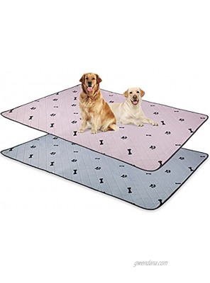 Oiyeefo Reusable Pet Pee Pad for Dogs 2 Pack of Extra-Large 65 x 48 72 x 72 Washable Non-Slip Puppies Training Mats and Housebreak Absorbent Pad for Playpen Crate Kennel